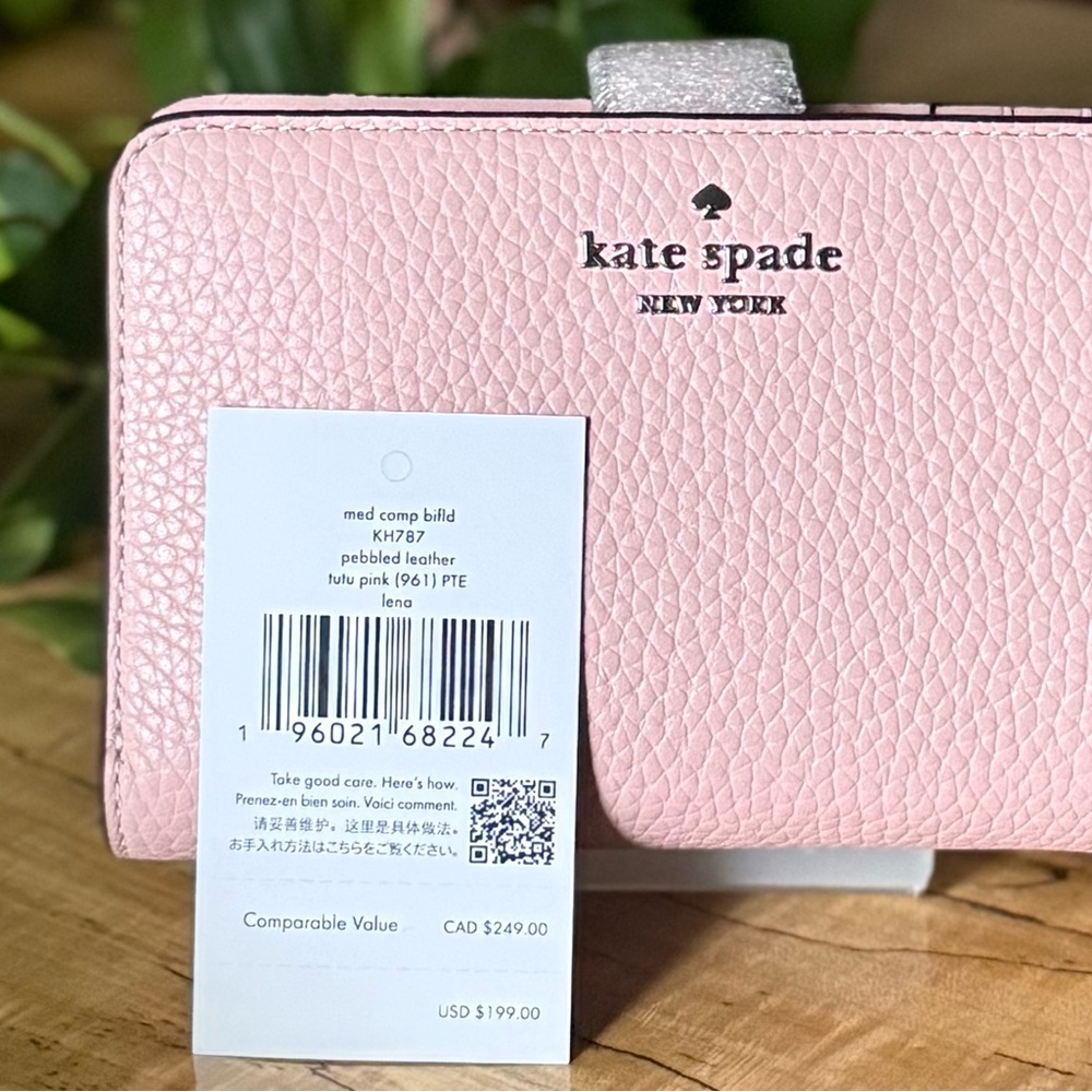 🌷SPRING SALE! NWT ♠️kate spade ♠️ Lena Medium Bifold Wallet - TuTu Pink - Picture 4 of 13